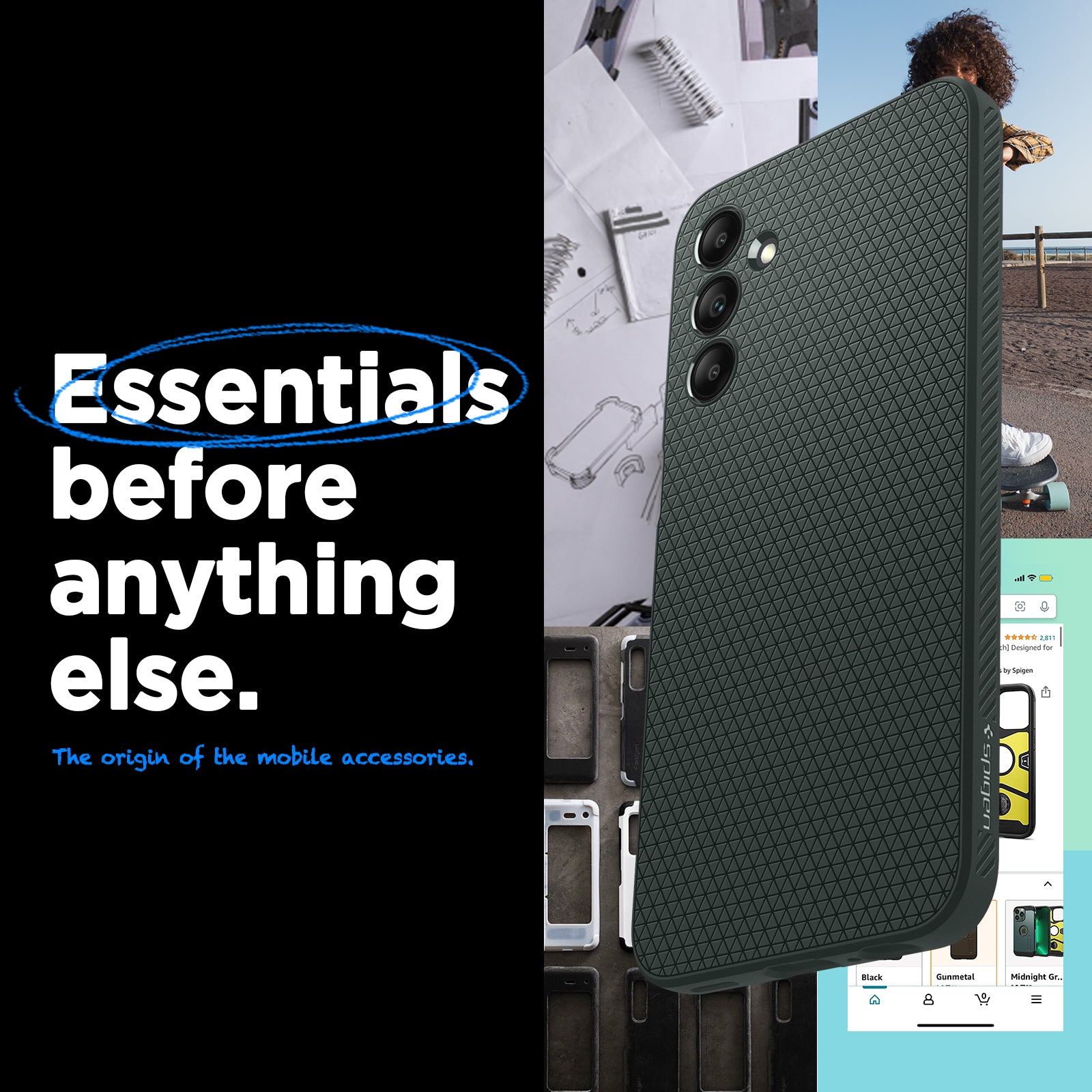 ACS07247 - Galaxy A15 5G Case Liquid Air in Abyss Green essentials before anything else. The origin of the mobile accessories.