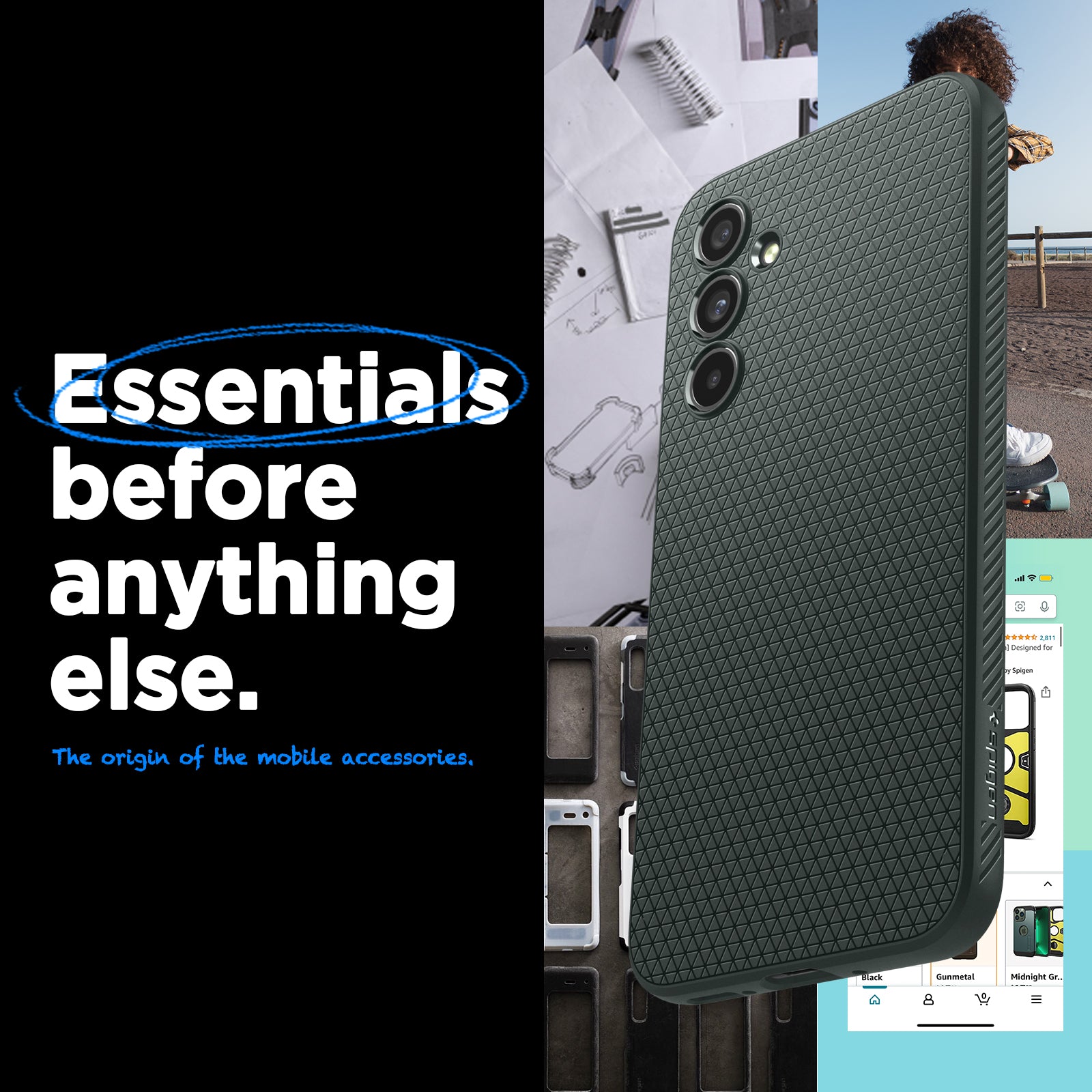 ACS06101 - Galaxy A54 5G Case Liquid Air in Abyss Green essentials before anything else. The origin of the mobile accessories.