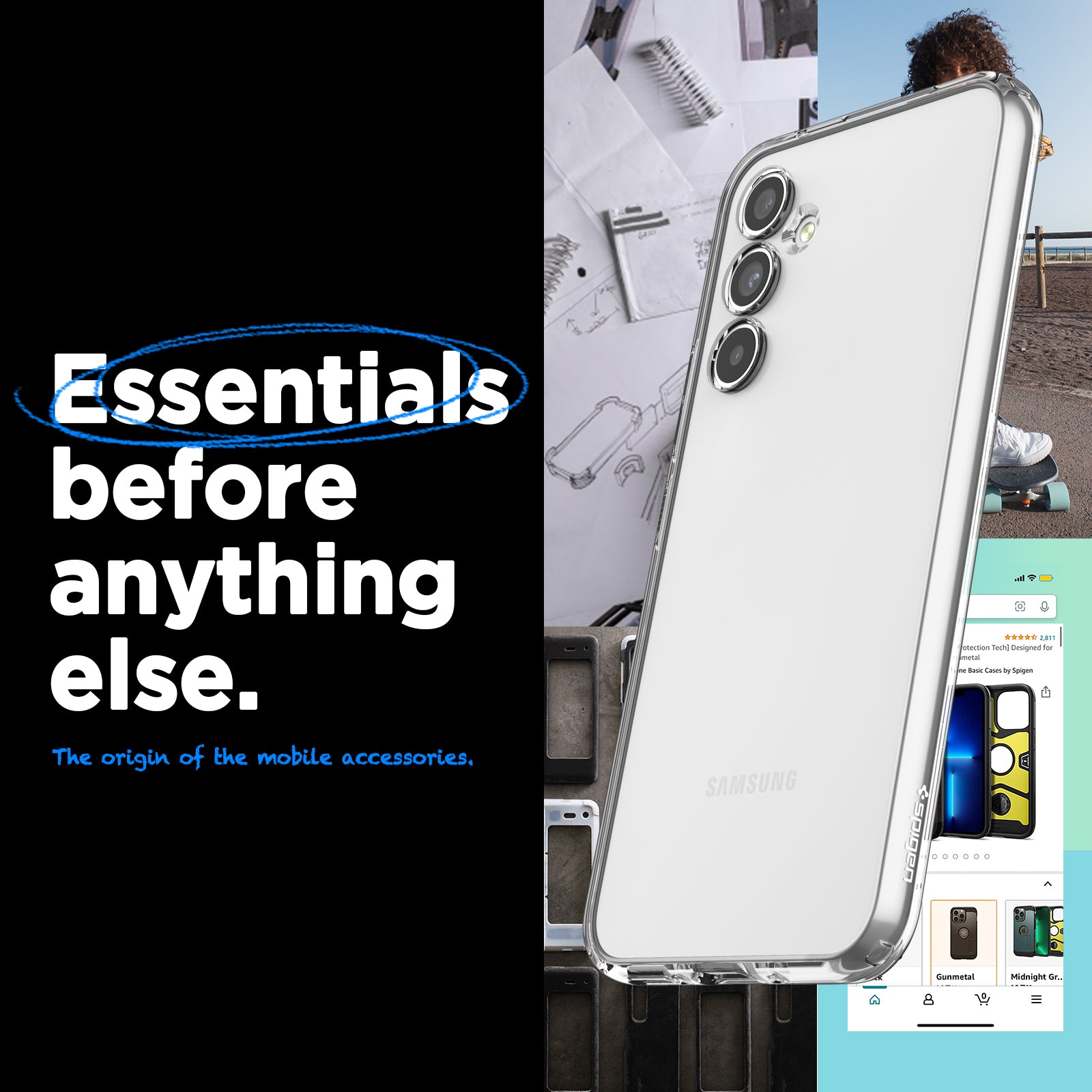 ACS05889 - Galaxy A54 5G Case Liquid Crystal in Crystal Clear essentials before anything else. The origin of the mobile accessories.