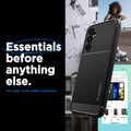 ACS05888 - Galaxy A54 5G Case Rugged Armor in Matte Black showing the back, partial side and bottom