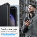 ACS05670 - Galaxy S23 Plus Case Ultra Hybrid in frost black comfortable grip. snug fit for the galaxy and just the right amount of depth for your hand's comfort.