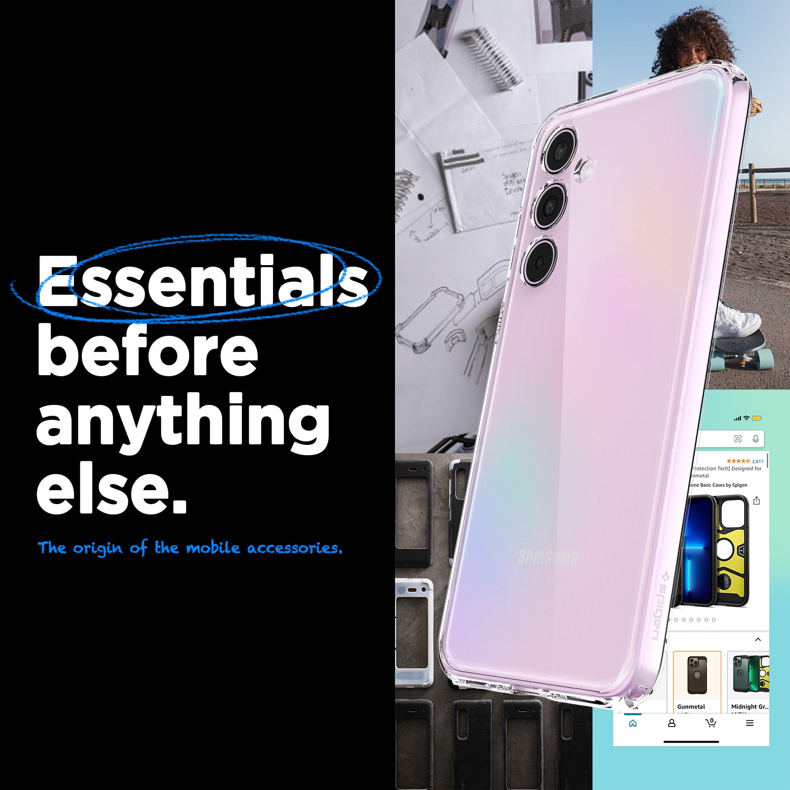 ACS07523 - Galaxy A35 5G Case Ultra Hybrid in Crystal Clear essentials before anything else. The origin of the mobile accessories.