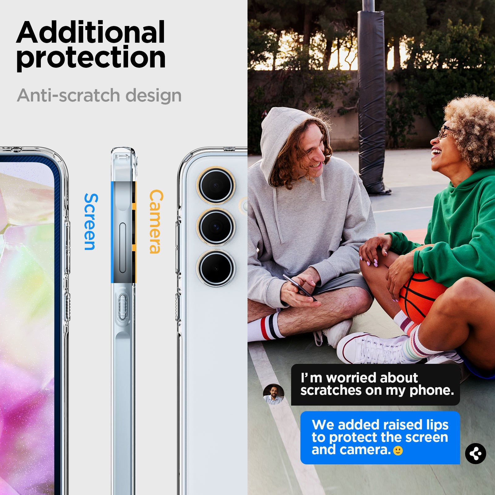 ACS07523 - Galaxy A35 5G Case Ultra Hybrid in Crystal Clear additional protection. Anti scratch design.