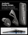ACS08980 - Galaxy S25 Plus Case Liquid Air in Marble Gray showing the aesthetic fluidity design. Smooth, sleek forms crafted from flexible TPU, designed for versatility in various scenarios. East to snap on