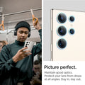 AGL06165 - Galaxy S23 Ultra EZ Fit Optik Pro Lens Protector in cream picture perfect. maintain good optics. Protect your lens from drops at all angles. day in, day out.