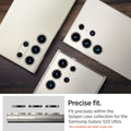 AGL06165 - Galaxy S23 Ultra EZ Fit Optik Pro Lens Protector in cream precise fit. fit precisely within the spigen case collection for the samsung galaxy s23 ultra. *Not compatible with optik crystal case.
