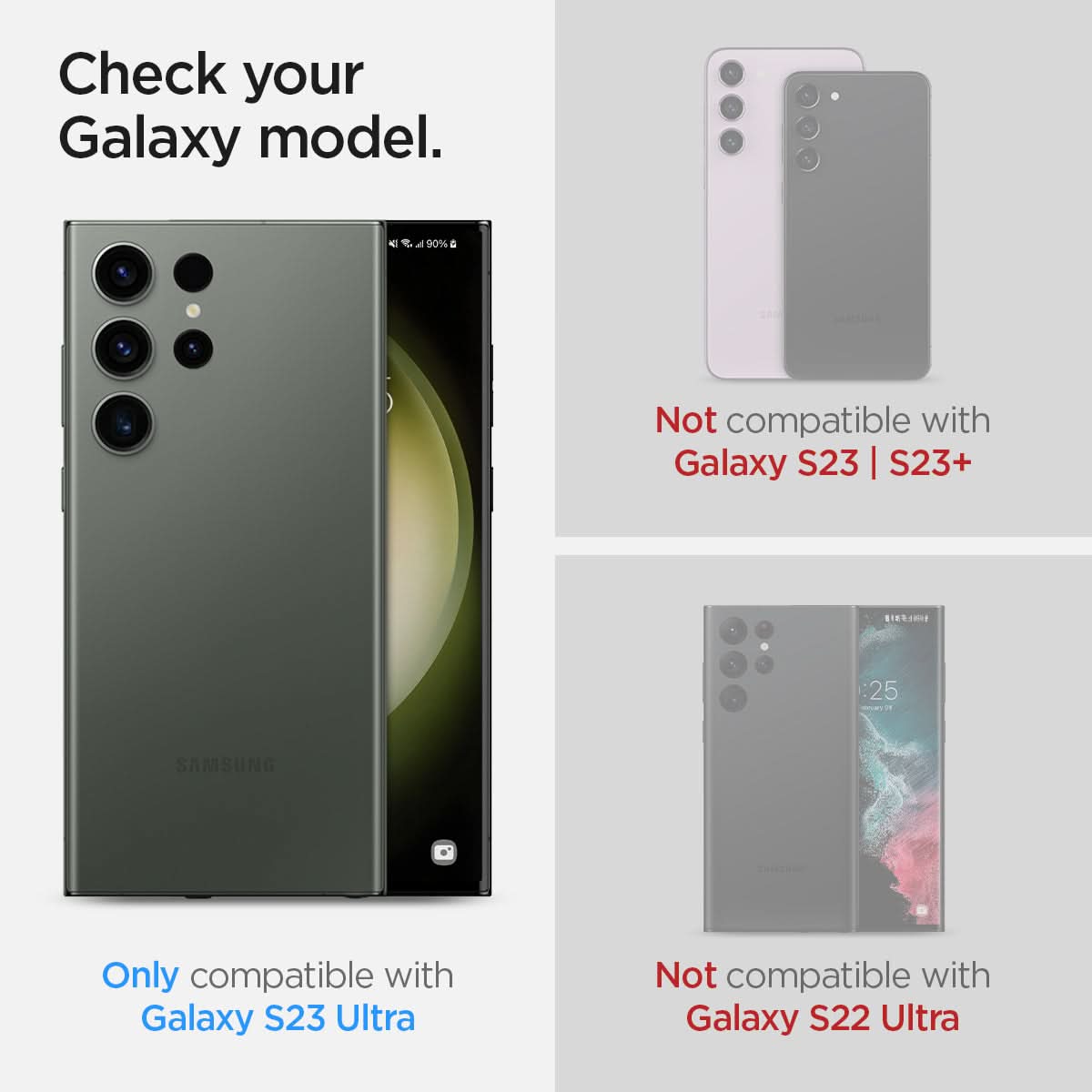 AGL06167 - Galaxy S23 Ultra EZ Fit Optik Pro Lens Protector in lavender check your galaxy model. Only compatible wirh galaxy S23 Ultra. Not compatible with Galaxy S23, S23+. Not compatible with galaxy S22 Ultra.