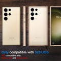 ACS06078 - Galaxy S23 Ultra Case Ultra Hybrid in sand beige only compatible with s23 ultra. not compatible with galaxy s23 and galaxy s23+