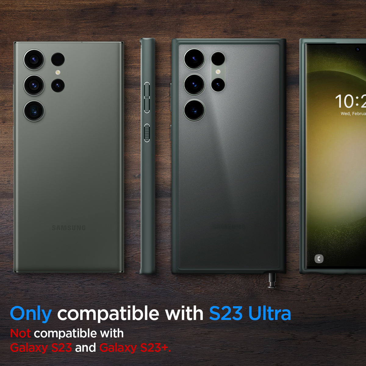 ACS06080 - Galaxy S23 Ultra Case Ultra Hybrid in frost green only compatible with s23 ultra. not compatible with galaxy s23 and galaxy s23+