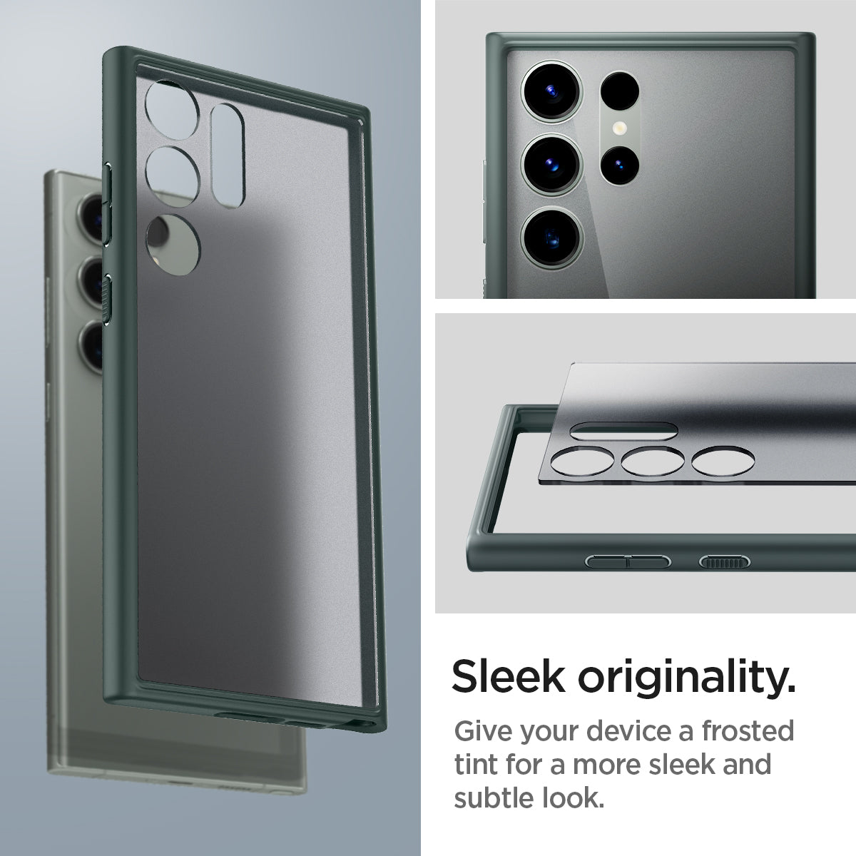 ACS06080 - Galaxy S23 Ultra Case Ultra Hybrid in frost green sleek originality. Give your device a frosted tint for a more sleek and subtle look.