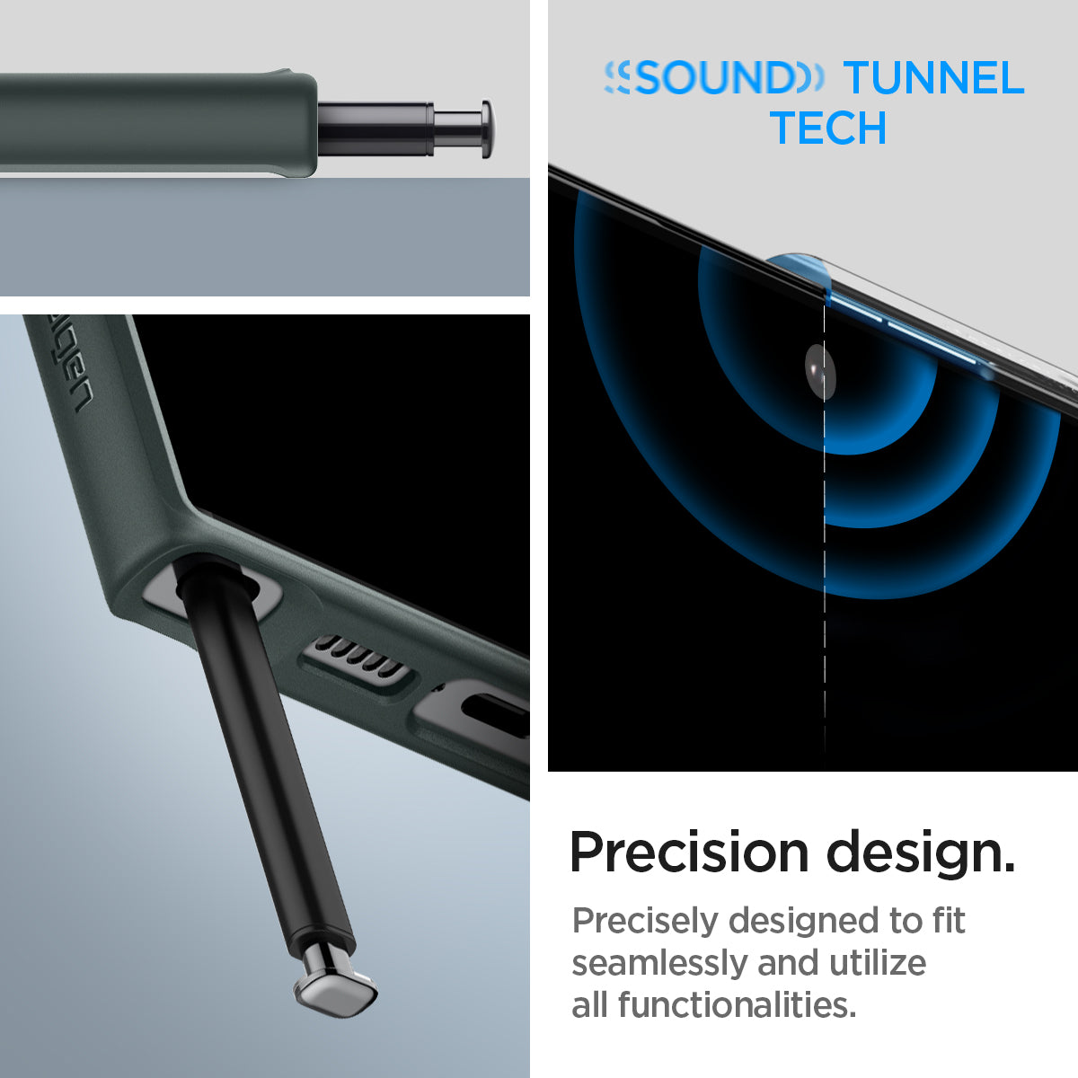 ACS06080 - Galaxy S23 Ultra Case Ultra Hybrid in frost green precision design. precisely designed to fit seamlessly and utilize all functionalities.