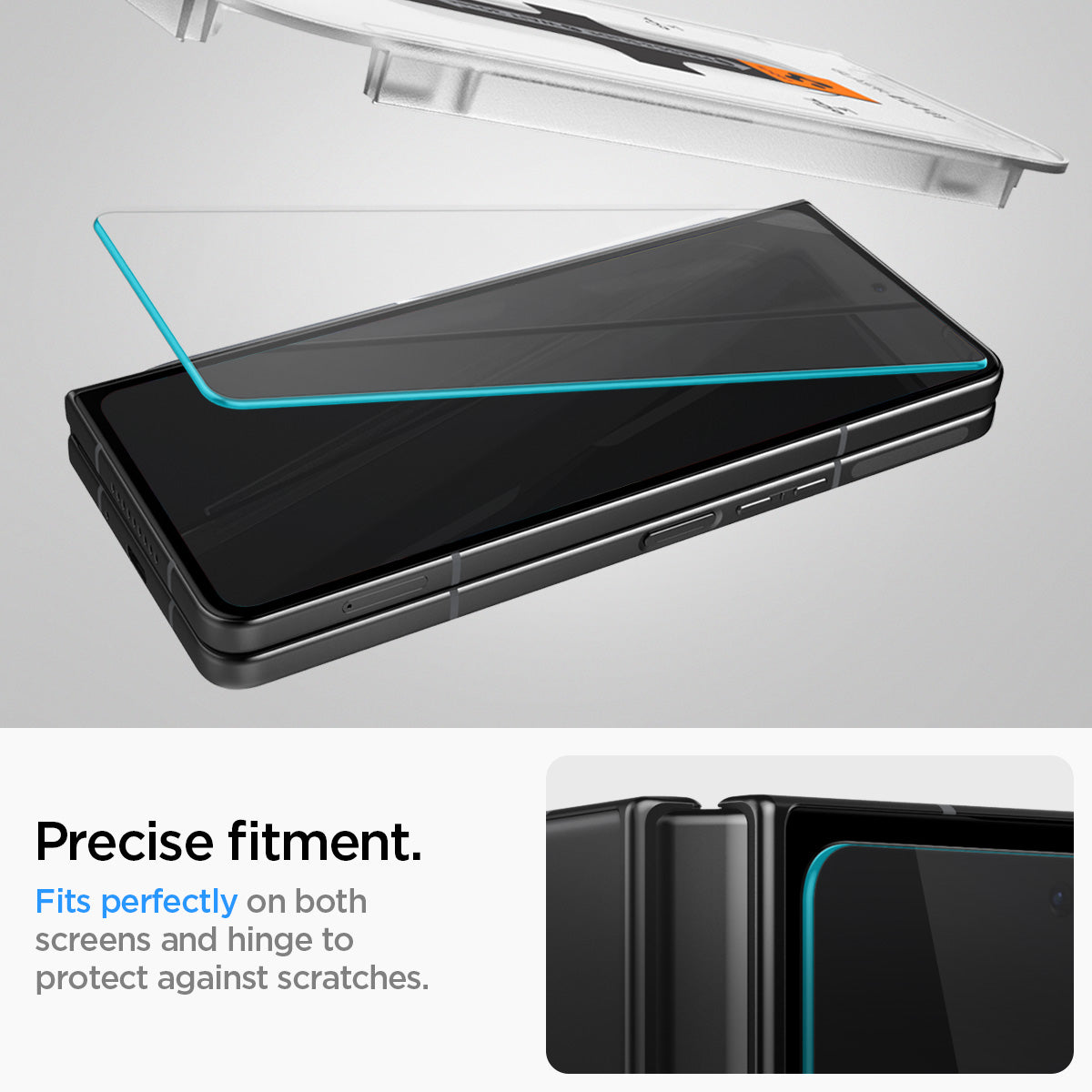 AGL05543 - Galaxy Z Fold 4 Series GLAS.tR EZ Fit precise fitment. Fits perfectly on both screens and hinge to protect against scratches.