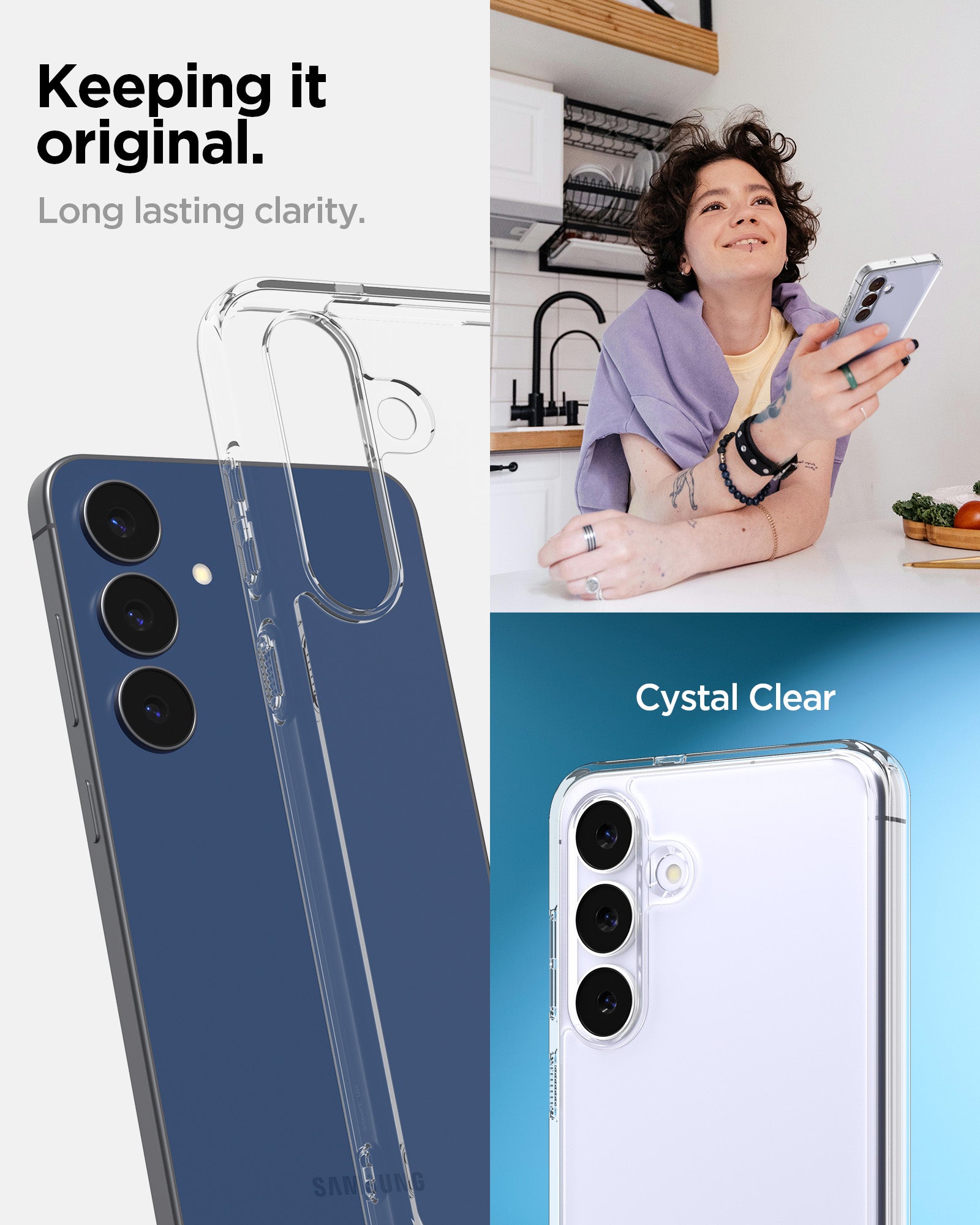 ACS10026 - Galaxy S25 FE Series Ultra Hybrid showing keeping it original. Long lasting clarity.
