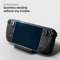 AGL05600 - Steam Deck Screen Protector EZ FIT GLAS.tR showing the  perfect fitment. Seamless docking without any trouble