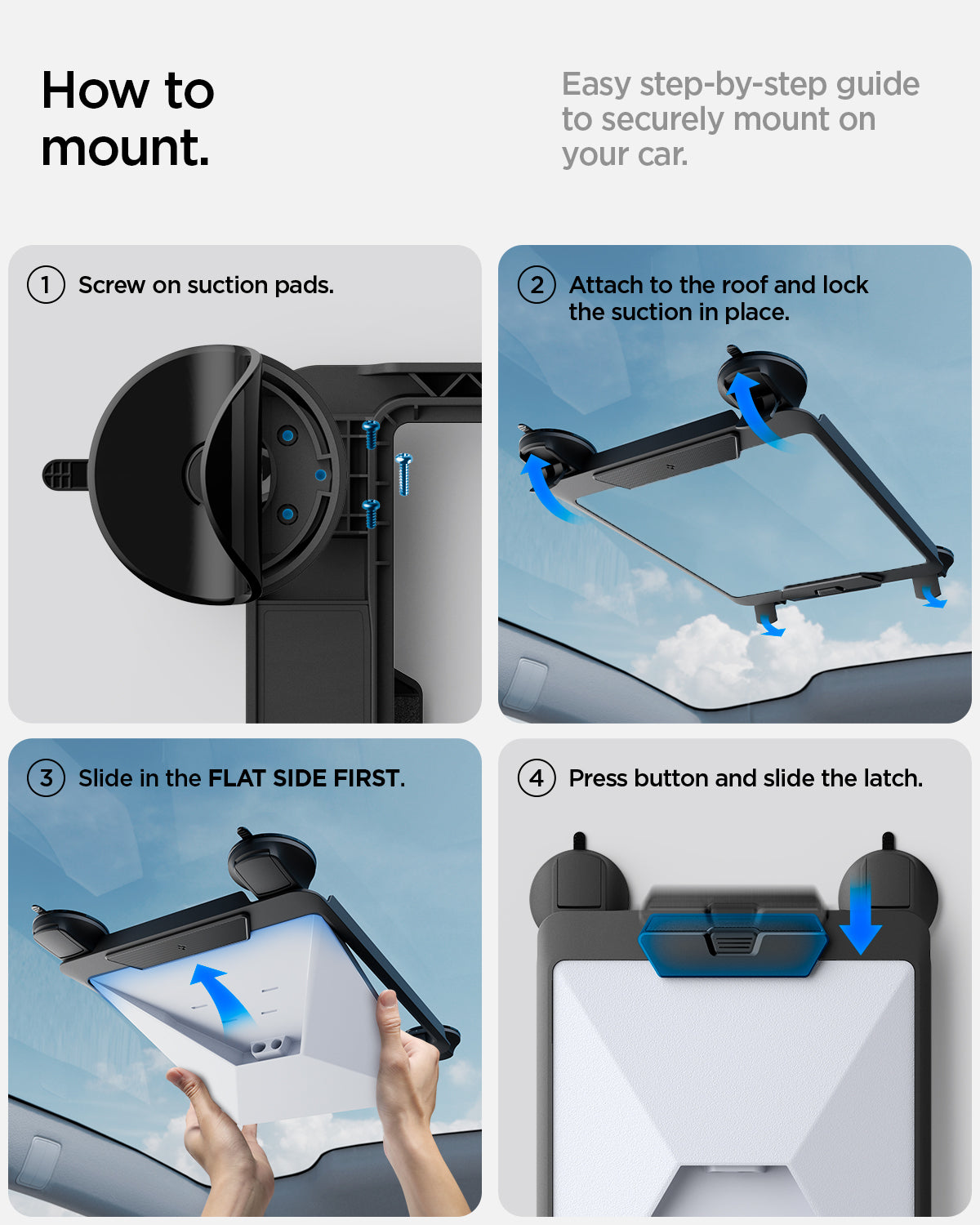 ACP09333 - Starlink Mini Car Mount STL100 showing how to mount