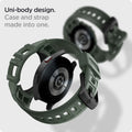 ACS04325 - Galaxy Watch 5/4 (44mm) Case Rugged Armor Pro in military green uni body design. case and strap made into one.