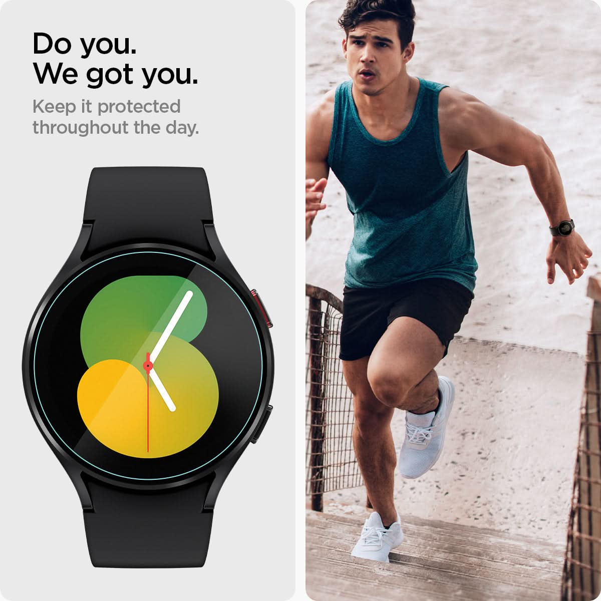 AGL03429 - Galaxy Watch 5/4 (44mm) Screen Protector EZ FIT GLAS.tR do you. we got you. keep it protected throughout the day.
