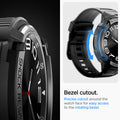 ACS06488 - Galaxy Watch 6 Classic (47mm) Case Rugged Armor Pro in black bezel cutout. precise cutout around the watch face for easy access to the rotating bezel.