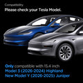 AGL07152 - Model 3 (2024-2025) Highland Screen Protector GLAS.tR EZ Fit | Anti-Glare Highland showing to check your Tesla Model Compatibility.  Only compatible with 15.4 inch model 3 (2026-2024) Highland and New Model Y (2026-2025) Juniper