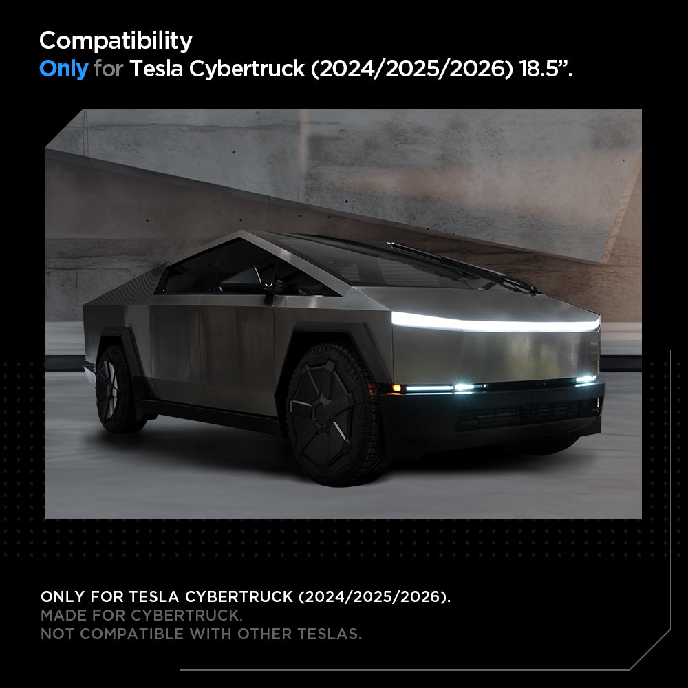 AGL07679 - Tesla Cybertruck (2024-2026) Protector GLAS.tR EZ Fit Anti-Glare in Clear Matte compatibility. only for tesla cyber truck (2024-2026)18.5". Only for tesla cybertruck (2024-2026). Made for cber truck. Not compatible with other teslas.