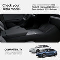 ACP07407 - Model 3 (2024-2025) Highland | Model Y (2025) Refresh Center Console Organizer Upper Tray Non Slide | TO220H showing the compatibility only with Tesla Model 3 Highland (2024) and Tesla Model Y 2025 Refresh