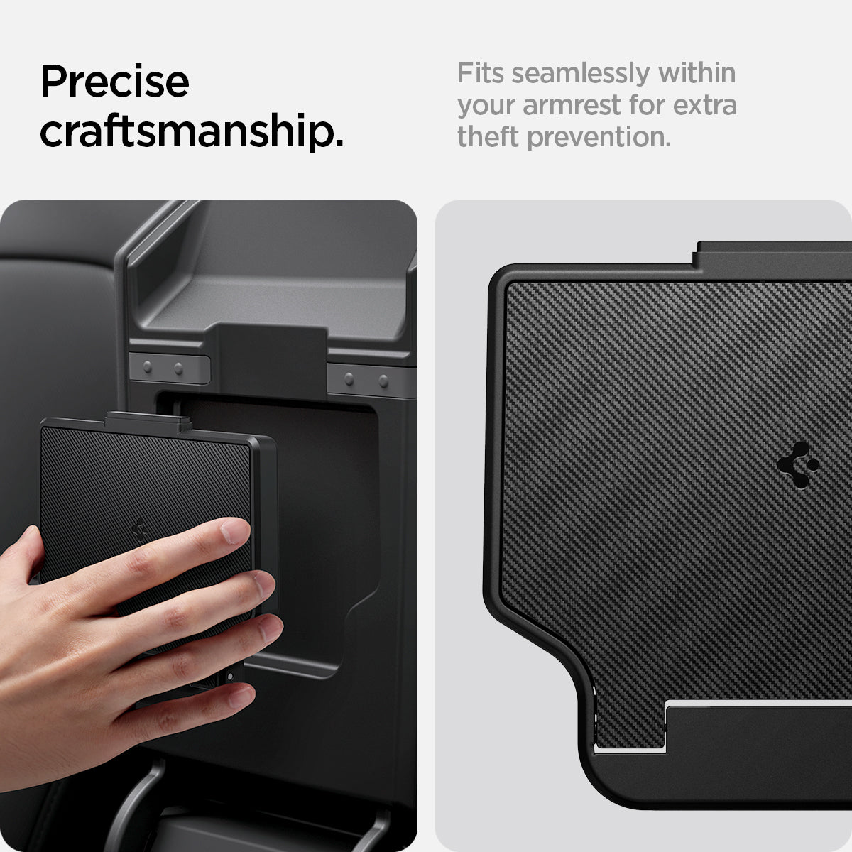 ACP07408 - Tesla Model Y 2025 Refresh & 3 Highland - Center Console Hidden Storage Box precise craftsmanship. fits seamlessly within your armrest for extra theft prevention.