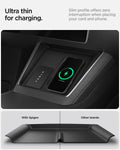 ACP10031 - Model Y (2026) Wireless Charging Pad Cover | TO261JH in Black showing the ultra thin for charging. Slim profile offers zero interruption when placing your card and phone