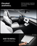 ACP10032 - Model Y (2026) Wireless Charging Pad Cover | TO261JH in White showing the elevated aesthetics. Minimal design matches the overall Tesla interior aesthetics. Easy to Install. Slide and place on top of the wireless charging pad
