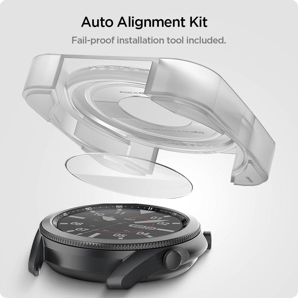 AGL01843 - Galaxy Watch 3 (45mm) Screen Protector EZ Fit GLAS.tR SLIM auto alignment kit. Fail proof installaion tool included.