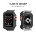 062CS24469 - Apple Watch Series (Apple Watch (45mm)) Case Rugged Armor in black has design with precision cut. The front and back of the watch show the actual case being worn.