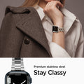 061MP25943 - Apple Watch Series (Apple Watch (41mm)/Apple Watch (38mm)) Watch Band Modern Fit in silver premium stainless steel. Stay classy.