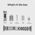 061MP25943 - Apple Watch Series (Apple Watch (41mm)/Apple Watch (38mm)) Watch Band Modern Fit in silver what's in the box. It has removal tool, extra band, extra spring bar, extra pins, extra removal pin