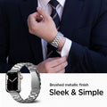 062MP25404 - Apple Watch Series (Apple Watch (49mm)/Apple Watch (45mm)/Apple Watch (42mm)) Watch Band Modern Fit in silver sleek and simple matte metallic finish.