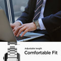062MP25404 - Apple Watch Series (Apple Watch (49mm)/Apple Watch (45mm)/Apple Watch (42mm)) Watch Band Modern Fit in silver adjustable length comfortable fit.
