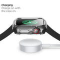 ACS00428 - Apple Watch Series (44mm) Case Ultra Hybrid in crystal clear charge on with the case on.