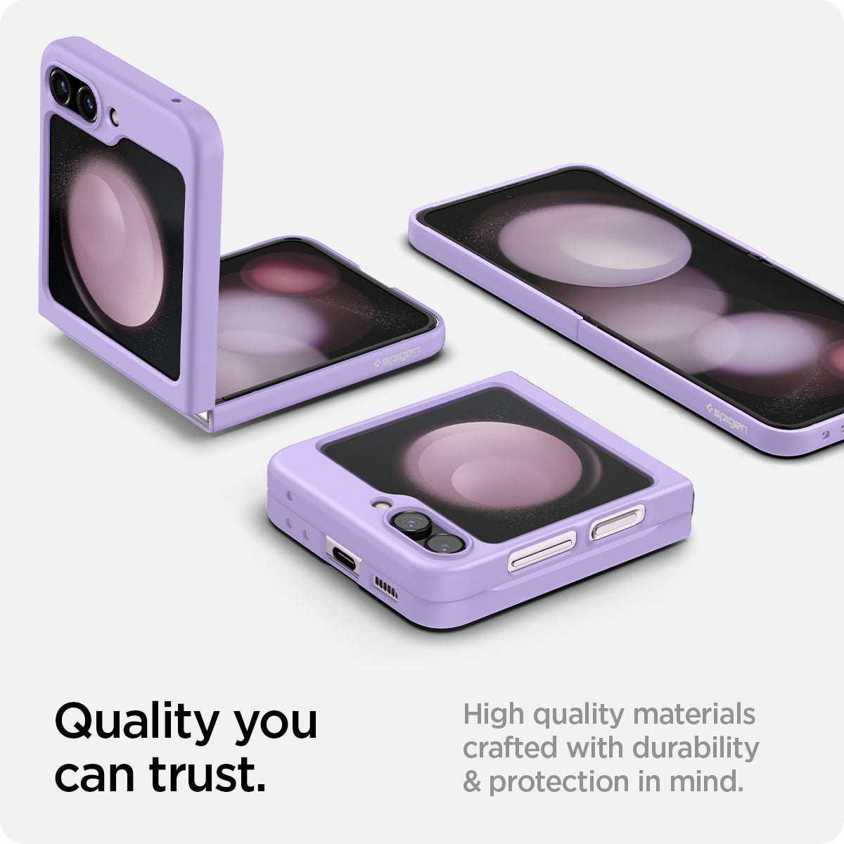 ACS06232 - Galaxy Z Flip 5 Case AirSkin in rose purple showing the quality you can trust. High quality materials crafted with durability & protection in mind