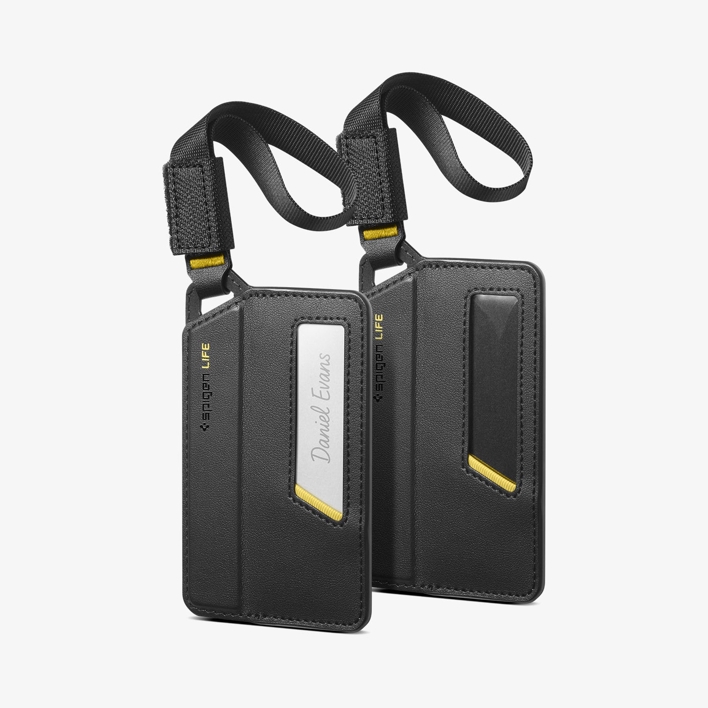 AHP08865 - luggage tag 2 pack in black showing 2 pack of luggage tag.
