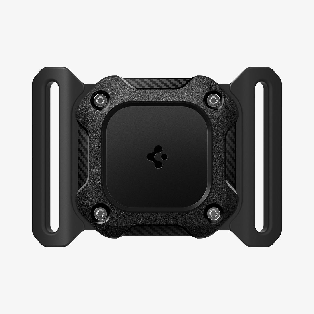 ACS09780 - Apple AirTag Tough Armor IP Pet Collar in Black showing the front and partial side