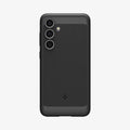 ACS08578 - Galaxy S24 FE Case Rugged Armor in Matte Black showing the back
