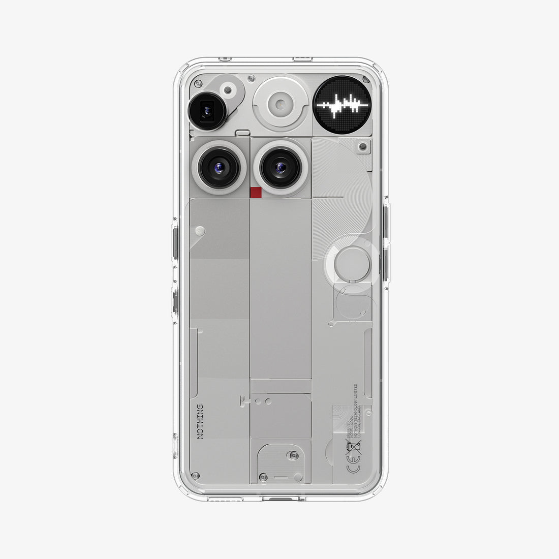 ACS08567 - Nothing Phone (3) Case Ultra Hybrid in Crystal Clear showing the back