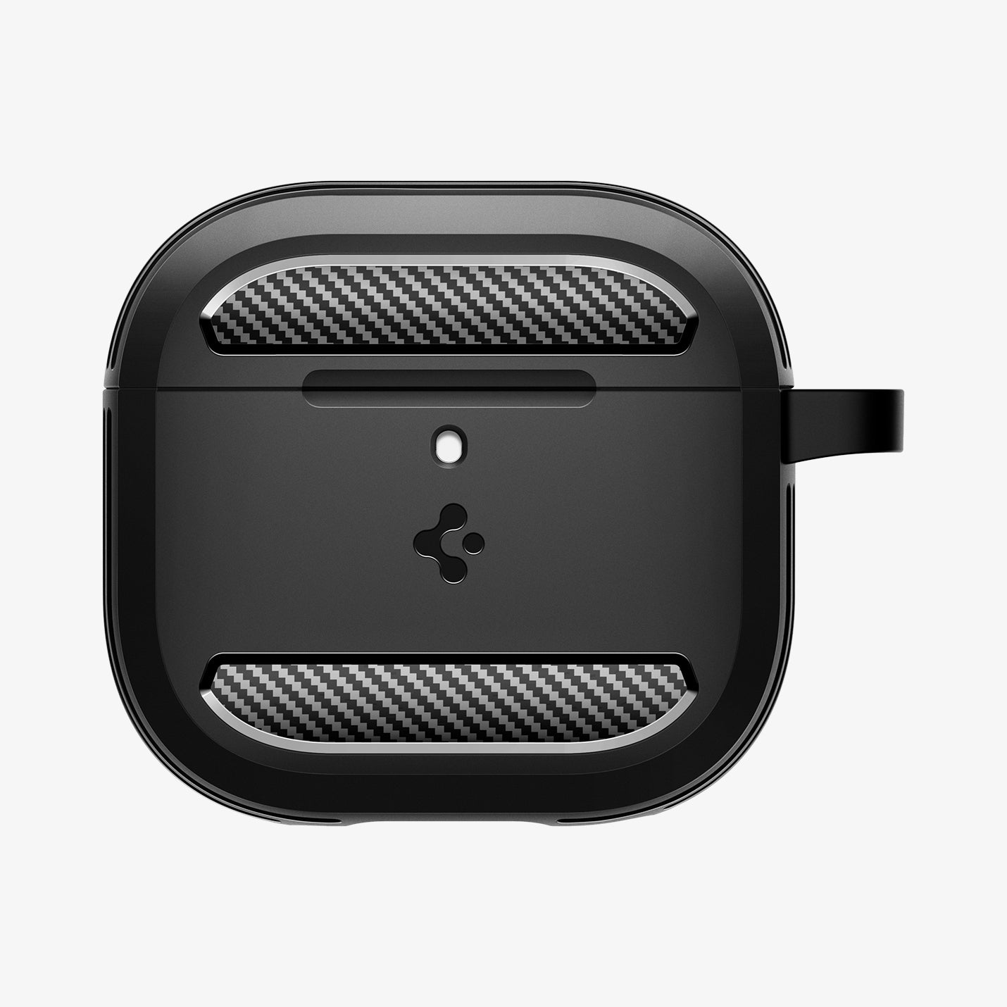 ACS08642 - AirPods 4 Pro Case Rugged Armor in Matte Black showing the front
