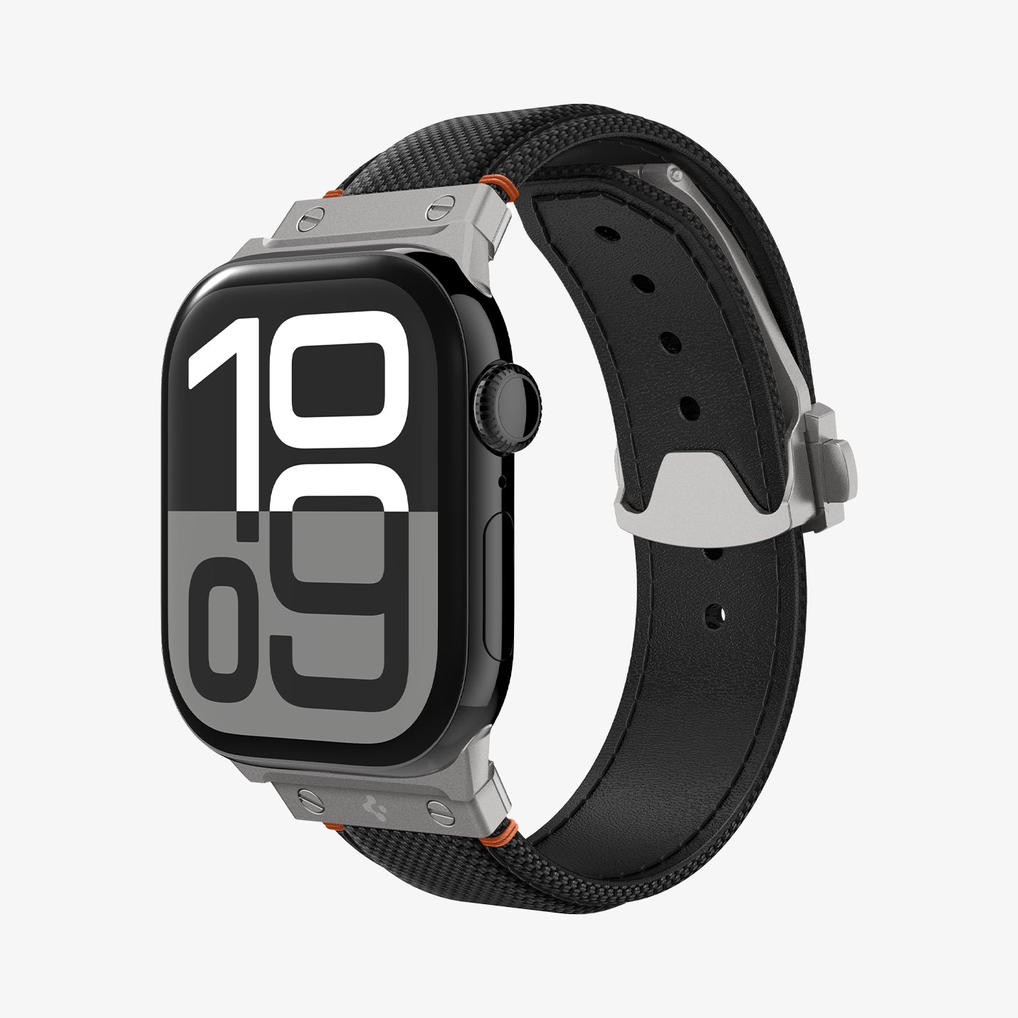 AMP09304 - Apple Watch Ultra (49mm) Classic Fit in Black showing the front, sides and inner bottom