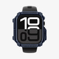 ACS08599 - Apple Watch 10 (46mm) Case Rugged Armor in Navy Blue showing the front and partial sides