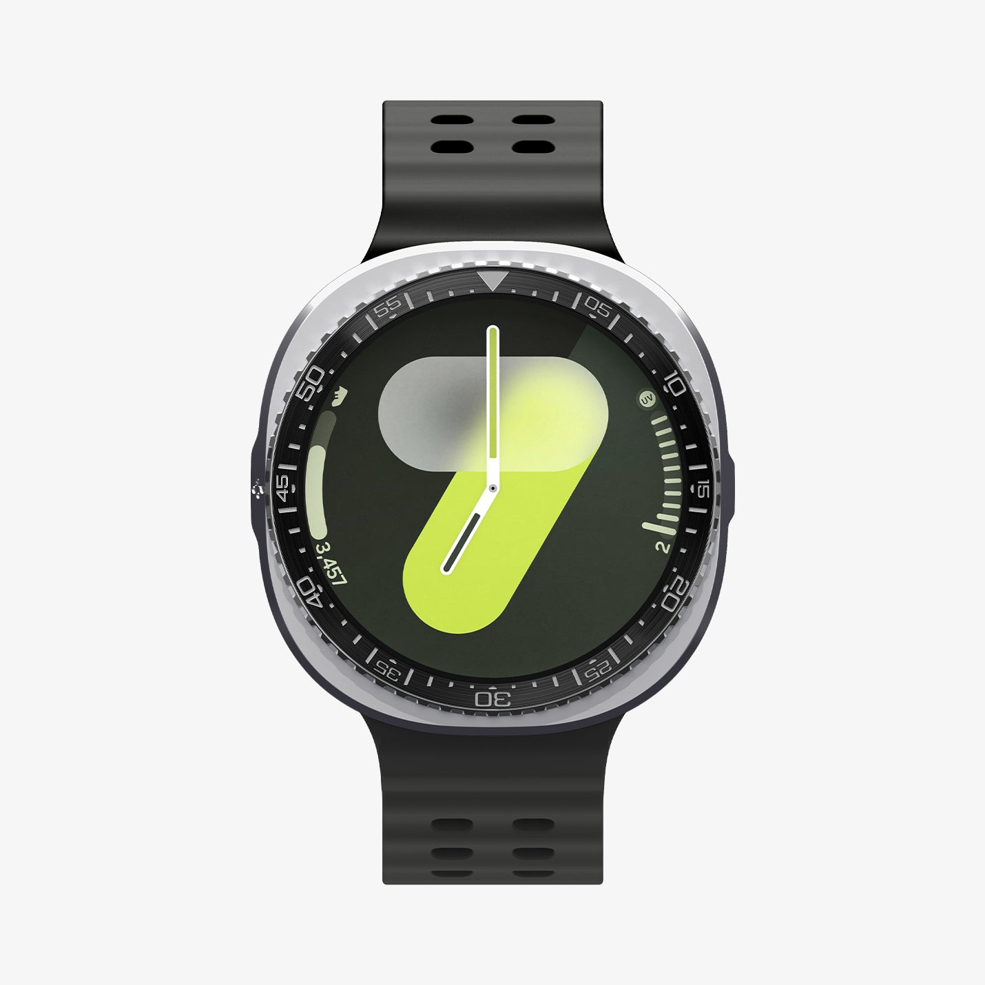 ACS10010 - Galaxy Watch 8 Bezel Tune Pro in black showing the front