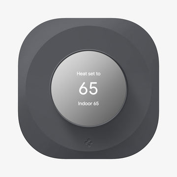 AHP02762 - Google Nest Thermostat Wall Plate in charcoal showing the front
