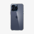 ACS06707 - iPhone 15 Pro Case Ultra Hybrid in crystal clear showing the back