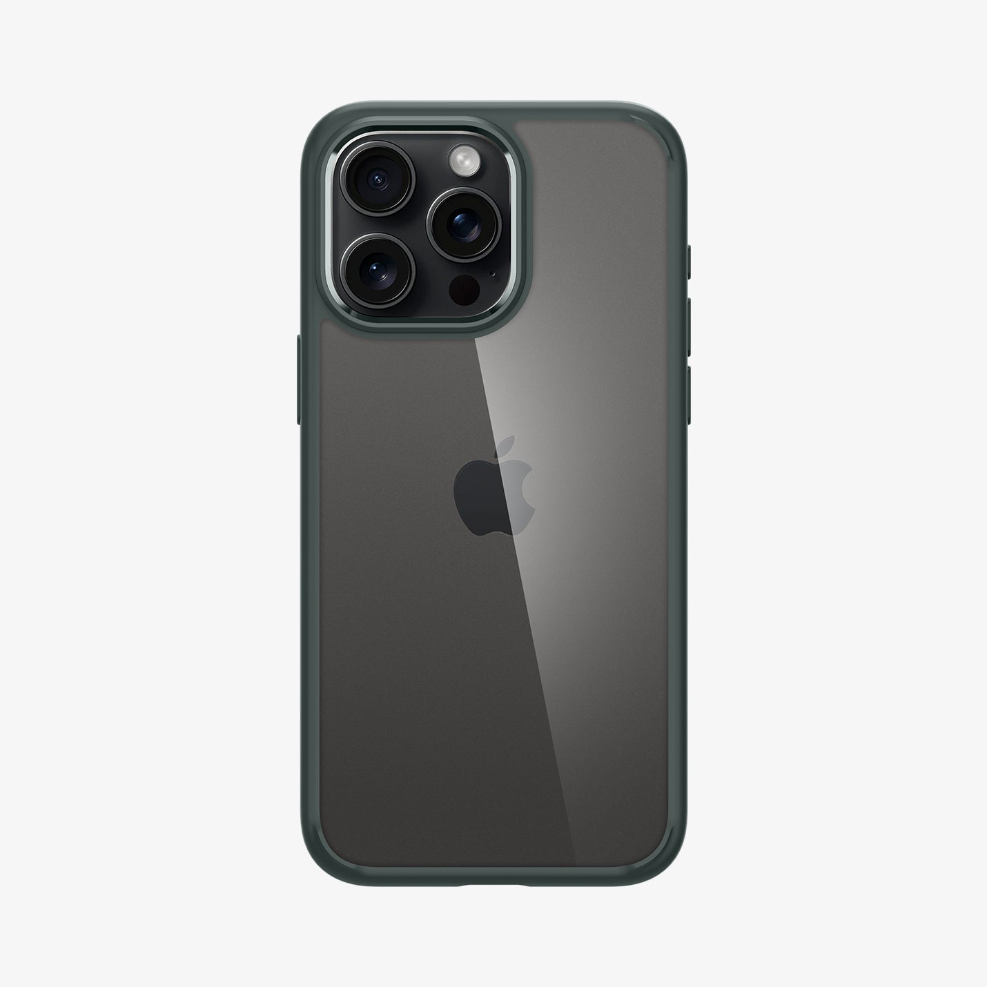 ACS06574 - iPhone 15 Pro Max Case Ultra Hybrid in abyss green showing the back