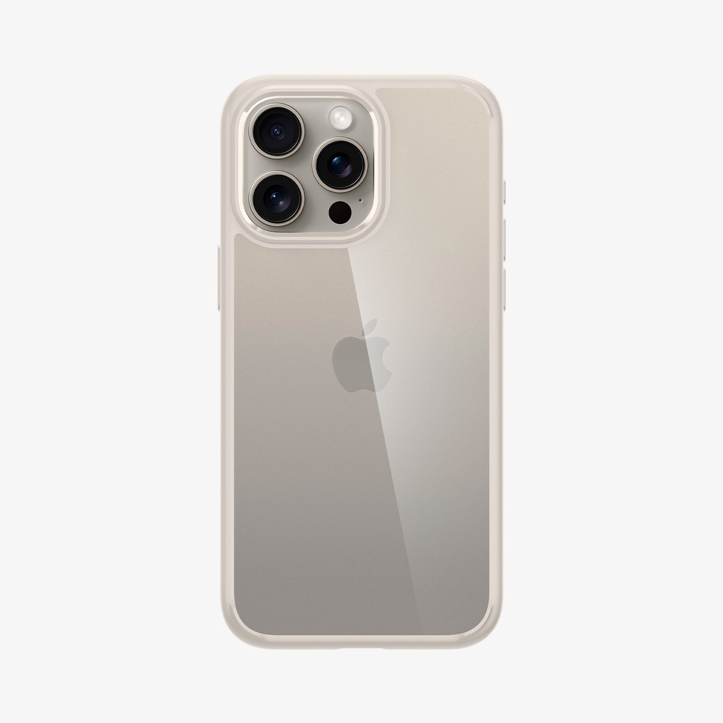 ACS07209 - iPhone 15 Pro Max Ultra Hybrid Case in Natural Titanium showing the back