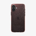 ACS08193 - iPhone 16 Case Liquid Crystal Glitter in Rose Quartz showing the back
