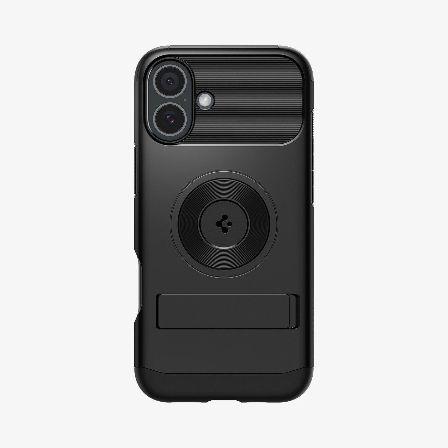 ACS08227 - iPhone 16 Case Slim Armor (MagFit) in Black showing the back